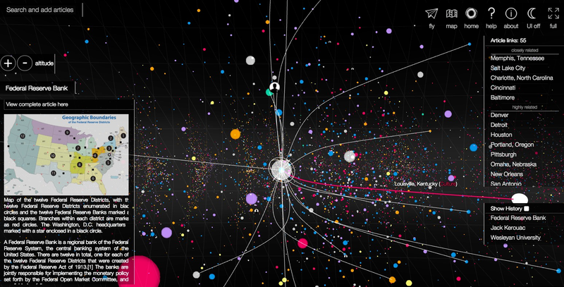 Illustration for article titled Otra forma de navegar por la Wikipedia: como si fuera una galaxia